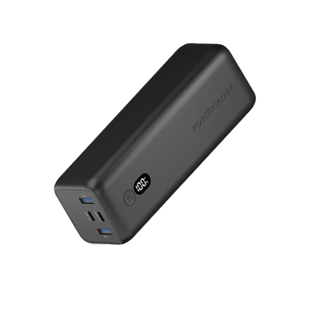 بنك طاقة Onyx 30000 مللي أمبير بمنفذي USB-C لشحن أربعة أجهزة سريع من باويرولوجي