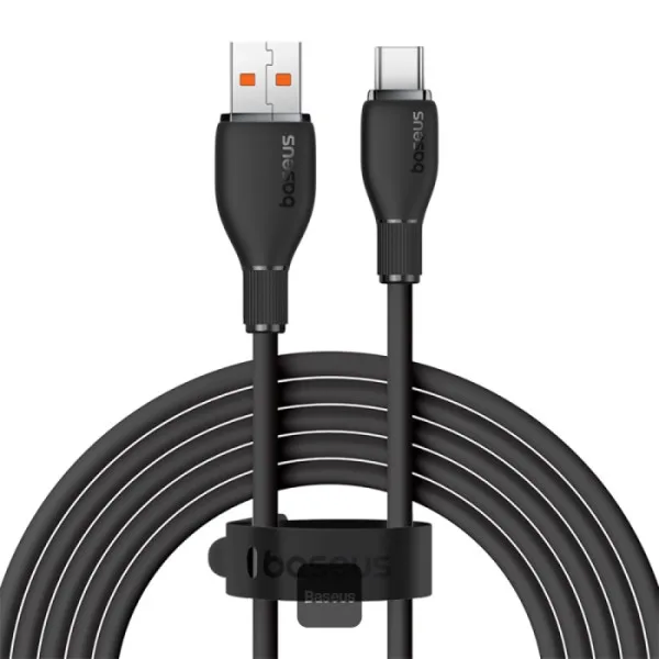 كابل شحن سريع Pudding من باسيوس USB إلى C 100 واط 1.2 متر - أسود