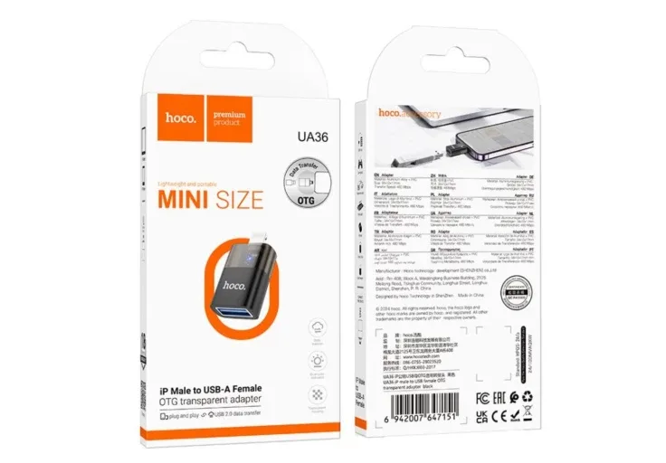 محول OTG هوكو UA36 آيفون ذكر إلى USB أنثى