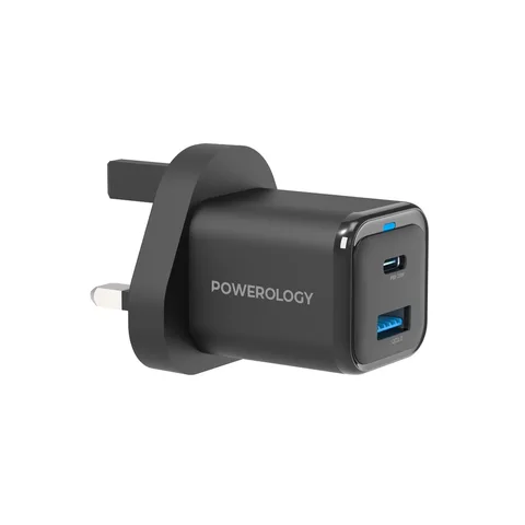 شاحن سريع فائق الصغر مع كابل مجدول USB-C إلى Lightning 1.2 متر من باويرولوجي