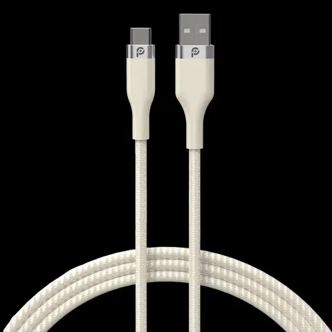 كابل مجدول رابيد برو USB-A إلى Type-C من باويرو بلس - بيج