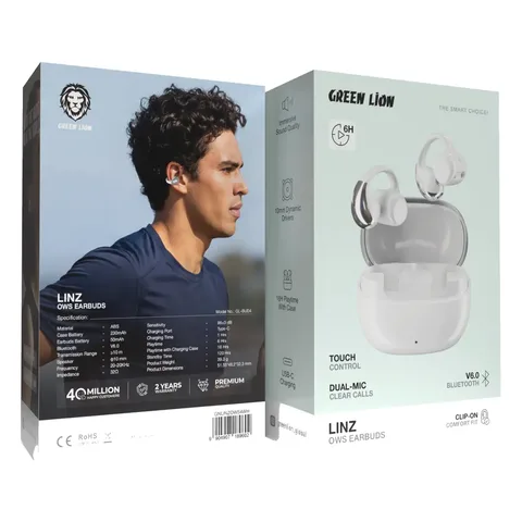 سماعات أذن لاسلكية مفتوحة GREEN LION Linz OWS - أبيض