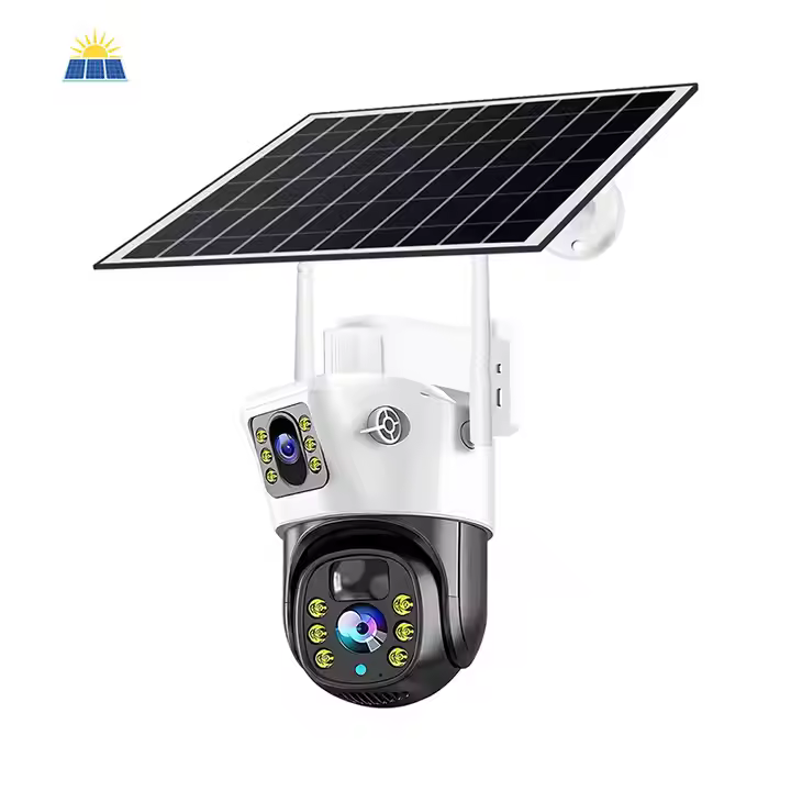 كاميرا مراقبة V380 بدقة 8 ميجابكسل 4K PTZ بعدستين IP بتقريب 10x خارجية واي فاي بكشف الإنسان الذكي للمنزل CCTV