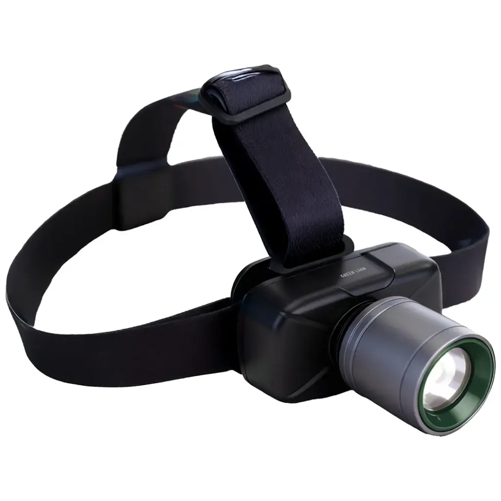 كشاف رأس قابل للشحن Beam Light 350 لومن من جرين ليون - أسود