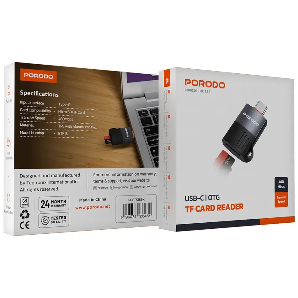 قارئ OTG USB وبطاقة من بورودو PDETK18